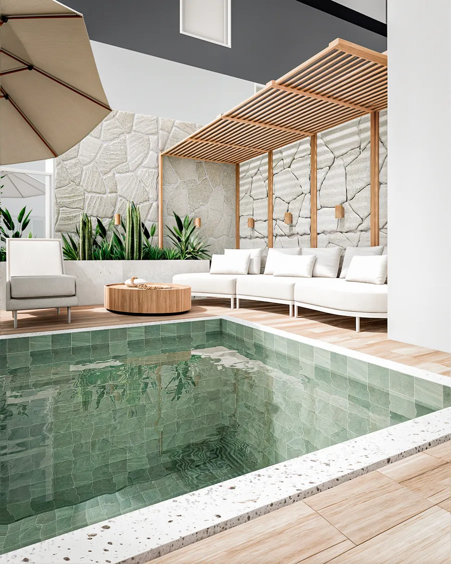 Piscina do Residencial Calábria em Palhoça SC